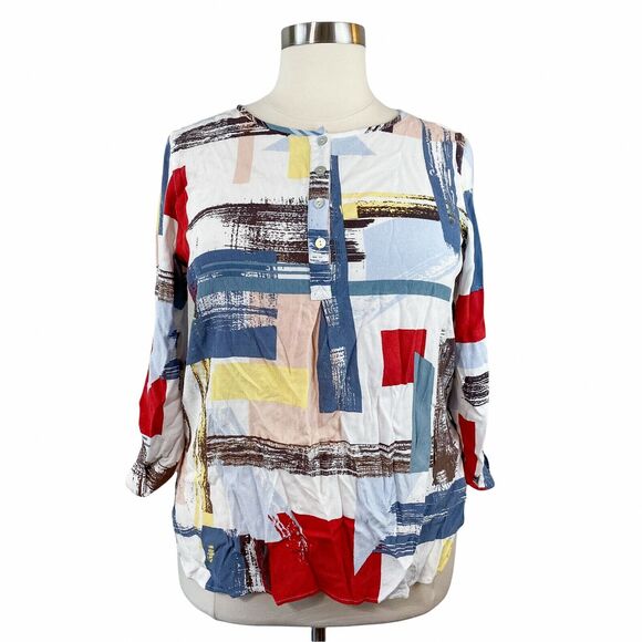 John Mark Shirt Size XL Extra Large Women's Relaxed Colorful Beautiful (box 10) - Picture 1 of 7